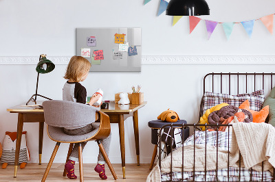 Magnetic board for wall Bright gray color