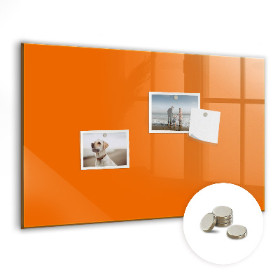 Magnetic board for wall Orange color