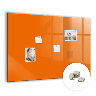 Magnetic board for wall Orange color