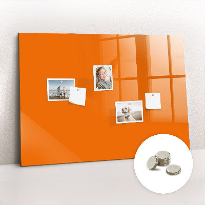 Magnetic board for wall Orange color