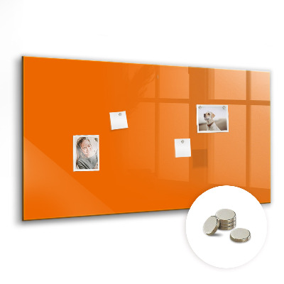 Magnetic board for wall Orange color