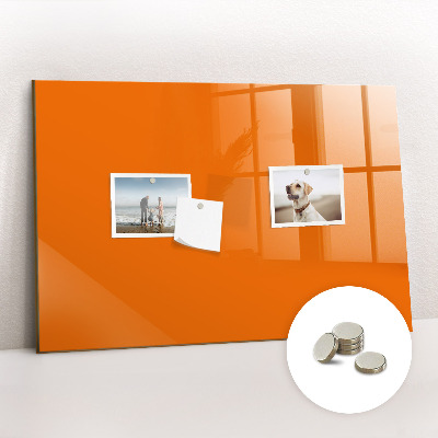 Magnetic board for wall Orange color