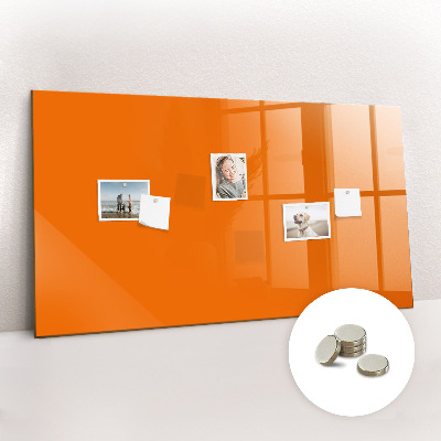 Magnetic board for wall Orange color