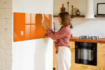 Magnetic board for wall Orange color