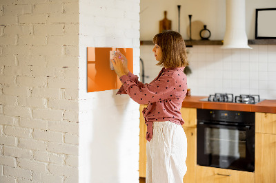 Magnetic board for wall Orange color