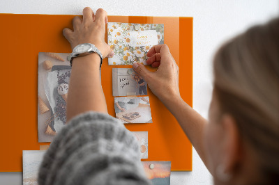 Magnetic board for wall Orange color