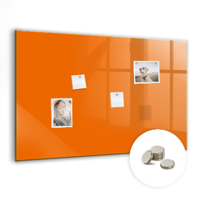 Magnetic board for wall Orange color