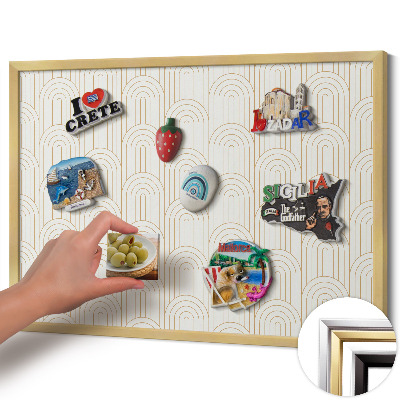 Magnetic board with a gold frame Regular arches