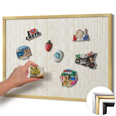 Magnetic board with a gold frame Regular arches
