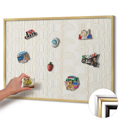 Magnetic board with a gold frame Regular arches