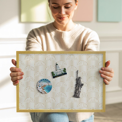 Magnetic board with a gold frame Regular arches