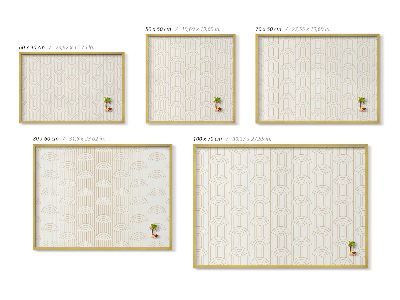 Magnetic board with a gold frame Regular arches