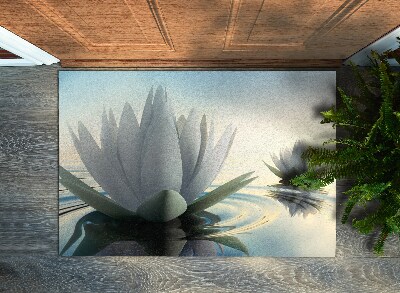 Door rug Water lilies flowers