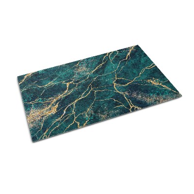 Door mat Green marble