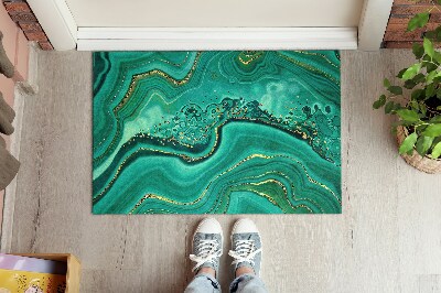 Door mat Turquoise marble