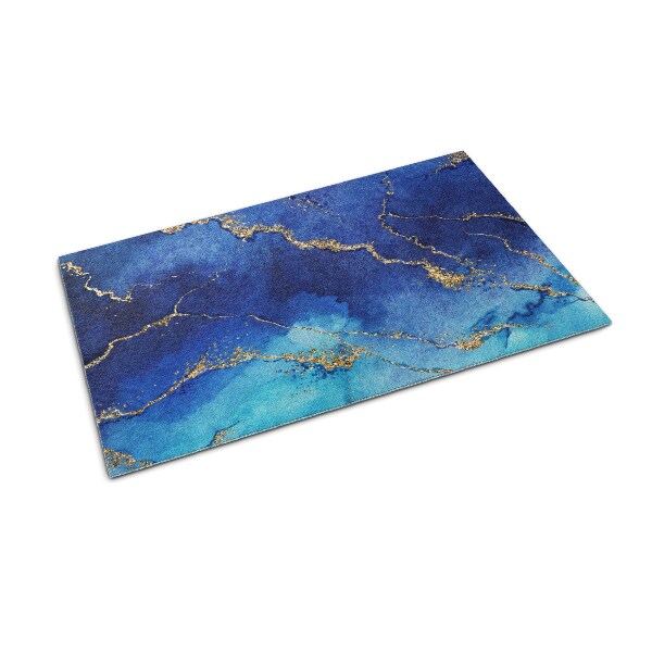 Door mat Blue marble