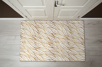 Door mat Golden leaves pattern