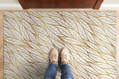Door mat Golden leaves pattern