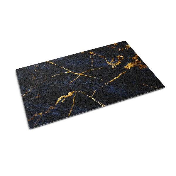 Indoor door mat Navy blue marble