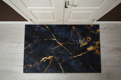 Indoor door mat Navy blue marble