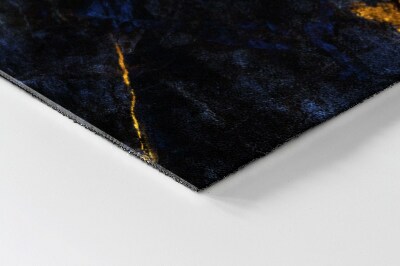 Indoor door mat Navy blue marble