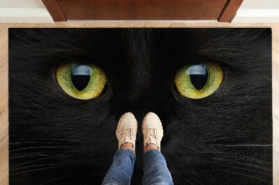 Door rug Black cat