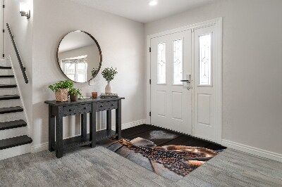 Door mat indoor Coffee heart