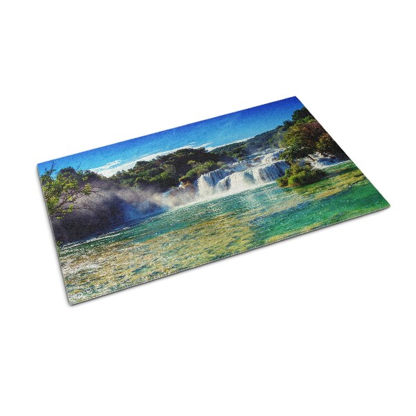 Door rug Landscape of the waterfall