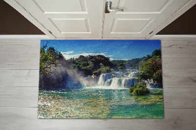 Door rug Landscape of the waterfall
