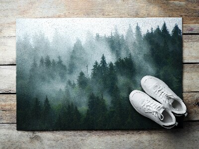 Door mat Fog forest