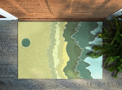 Door mat indoor Mountains abstraction