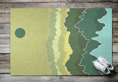 Door mat indoor Mountains abstraction