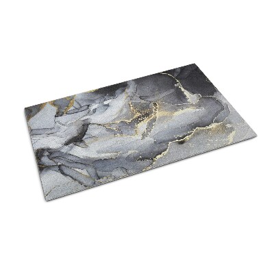 Door mat indoor Gray marble