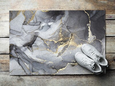 Door mat indoor Gray marble