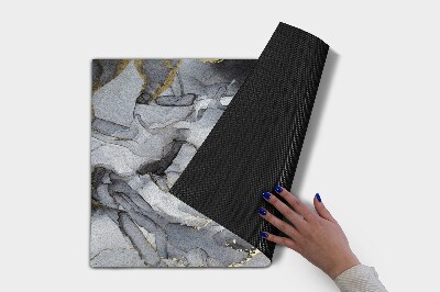 Door mat indoor Gray marble