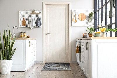 Door mat indoor Gray marble