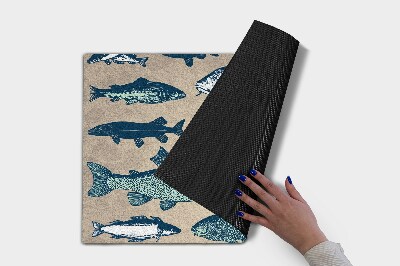 Indoor door mat Fish pattern