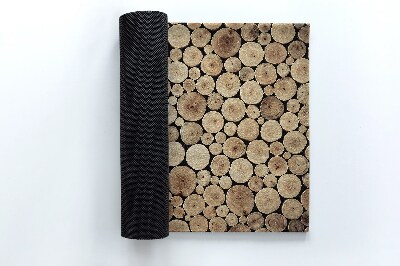 Indoor door mat Wooden logs