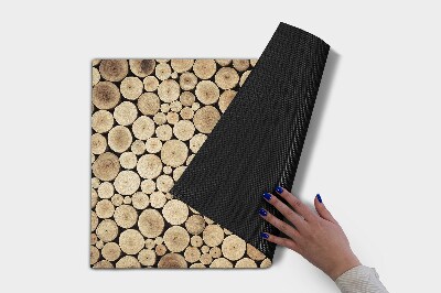 Indoor door mat Wooden logs