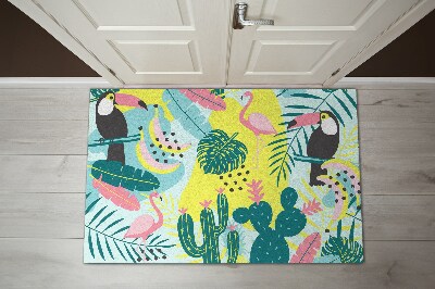 Doormat Birds plants abstraction