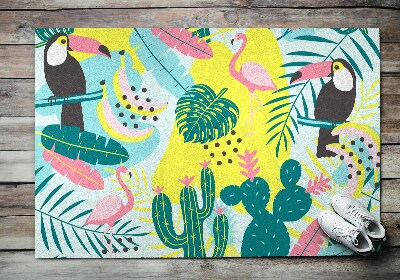 Doormat Birds plants abstraction