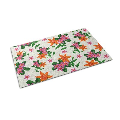 Indoor door mat Floral pattern