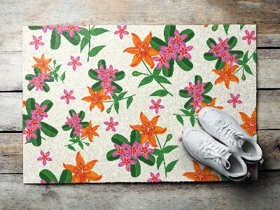 Indoor door mat Floral pattern