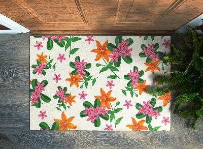 Indoor door mat Floral pattern