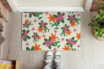 Indoor door mat Floral pattern