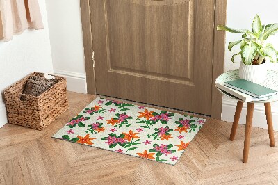 Indoor door mat Floral pattern