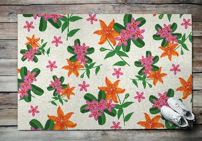 Indoor door mat Floral pattern