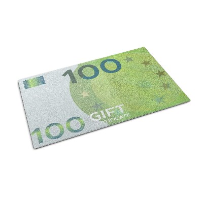 Indoor door mat Euro banknote money