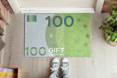 Indoor door mat Euro banknote money
