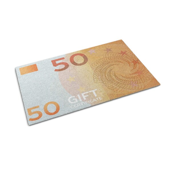 Indoor door mat Euro money